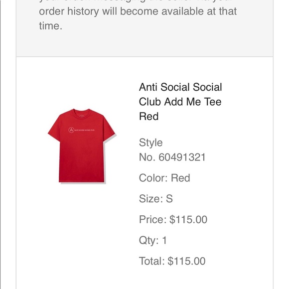 NWT Authentic Anti Social Social Club Tee - Picture 6 of 13